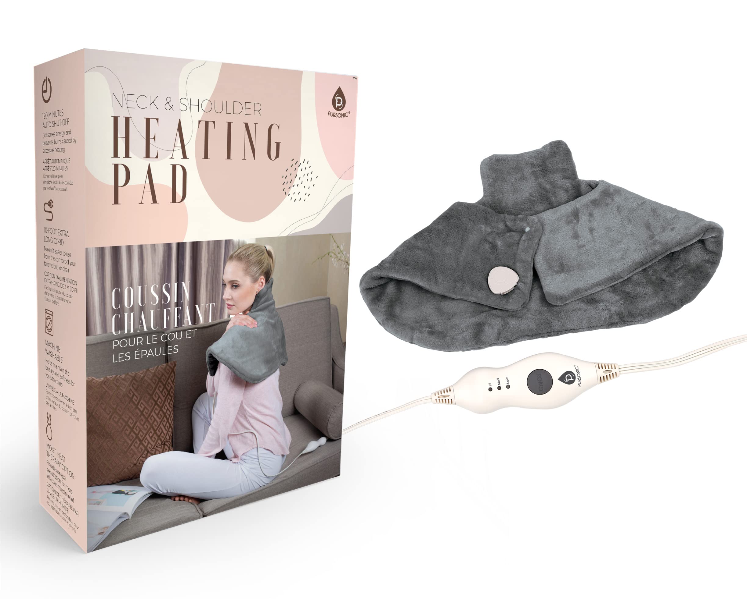 Photo 1 of ** SOLD AS IS NO RETURN/REFUNDS**
Pursonic Electric Neck & Shoulder Heating Pad, Heat Therapy for Muscle Pain, Cramps,Sore Muscles in Neck & Back Areas, 3 Heat Settings, Auto Shut-Off