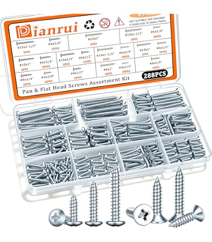 Amazon.com: Yodaoke 100pcs Zinc M4 x 30mm Phillips Flat Head Self