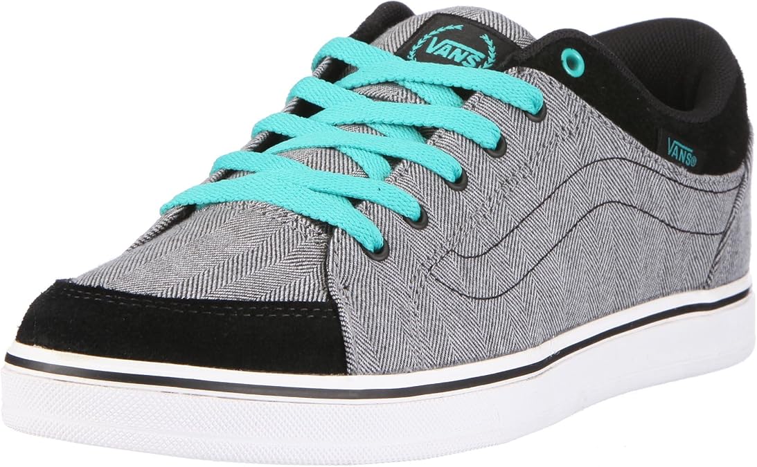 turquoise and gray vans