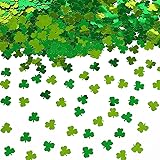 FOIMAS Shamrock Table Confetti,2.1oz St Patrick's Day Foil Sequin Confetti Lucky Irish Clover Party Confetti Glitter for St P