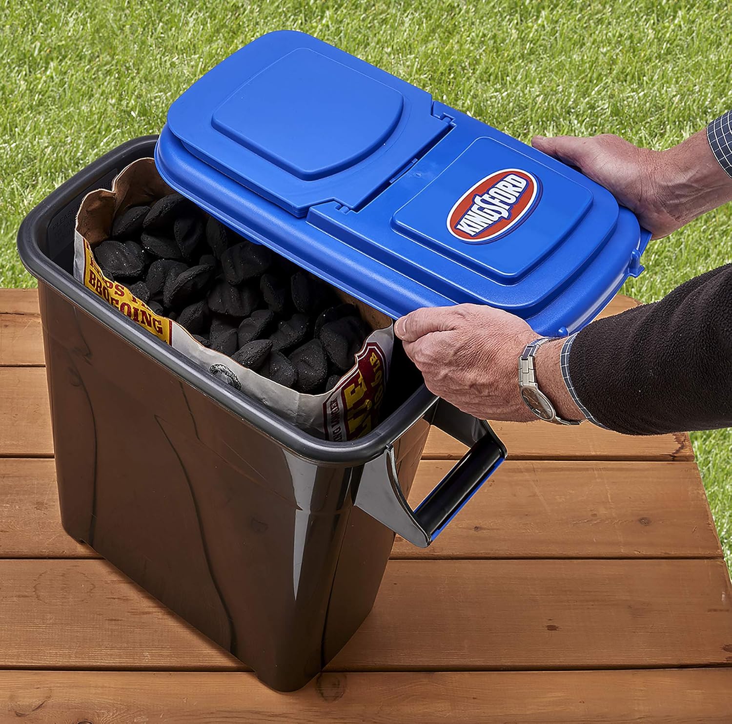 Buddeez 03701B Original Kingsford Charcoal Kaddy, 32QT, Black : Garden & Outdoor