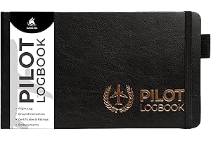 Clever Fox Pilot Logbook – Hardcover Flight Log Journal for Professional & Student Pilots – Aircraft Record Book, Aviation Gi