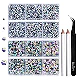 6736pcs Hotfix Rhinestones Flatback,Clear AB