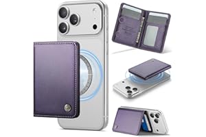 Defencase for Magsafe Wallet Magnetic Card Holder RFID Blocking, PU Leather Minimalist Phone Wallet for MagSafe Phones and Ca