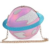 LUI SUI Girls Circular Planet Crossbody Purse Bags Women Phone Shoulder Bags Cellphone Wallet Purse