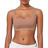 PrettyGuide Women's Wireless Bralette Smoothing No Padding Scoop Neck Bra Soft Comfortable Lounge Bra