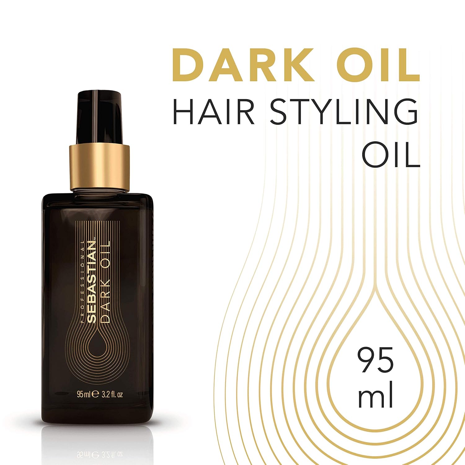 Sebastian Professional Dark Oil, Lightweight Hair Styling Oil, 3.2 oz: Sebastian: Premium Beauty