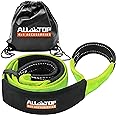 ALL-TOP Tree Saver Strap 3in x 8ft Certified 36000Lbs Break Strength, Emergency Recovery Tow Strap Winch Extension Rope with Oversize Carry Bag(Green)