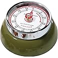Zassenhaus Magnetic Retro 60 Minute Kitchen Timer, 2.75-Inch, Olive