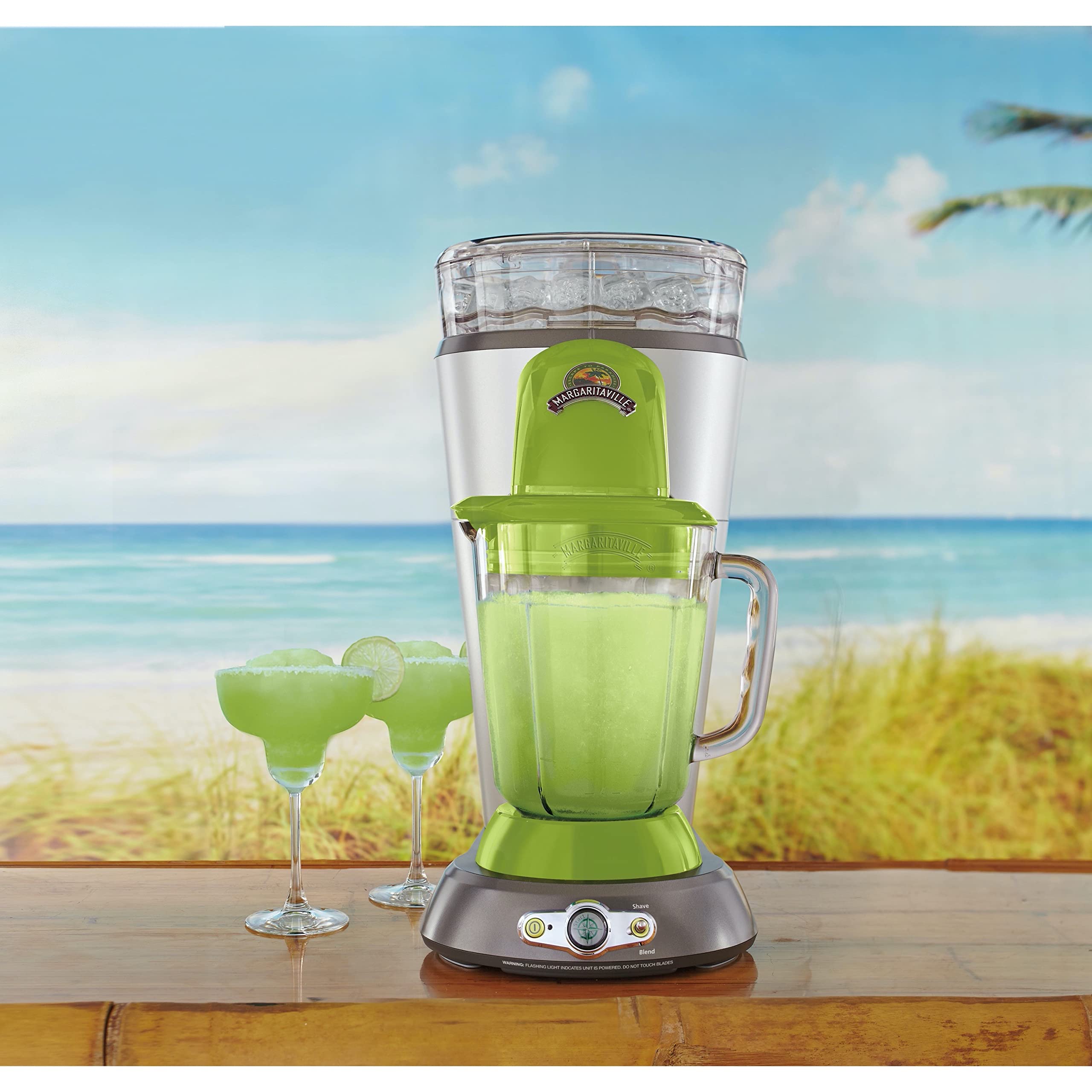 Margaritaville Bahamas Máquina para hacer bebidas de modo dual con brebaje congelado, máquina para hacer margaritas en el hogar con mezclador sencillo y jarra de 36 onzas