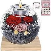 KDSYWJ Preserved Roses Birthday Gifts for Her, Flower in Glass Dome with Scented, Flower for Women Mom Wife Daughter Girlfriend on Birthday Mothers Day Anniversary Valentines Day Christmas (Red)