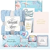 PULIDIKI Self Care Gifts for Women Get Well Soon Gift Baskets, Unique Birthday Gifts for Women Spa Care Package, Relaxing Thinking of You Gift for Mom Her Sister Best Friend Girlfriend (Blue)