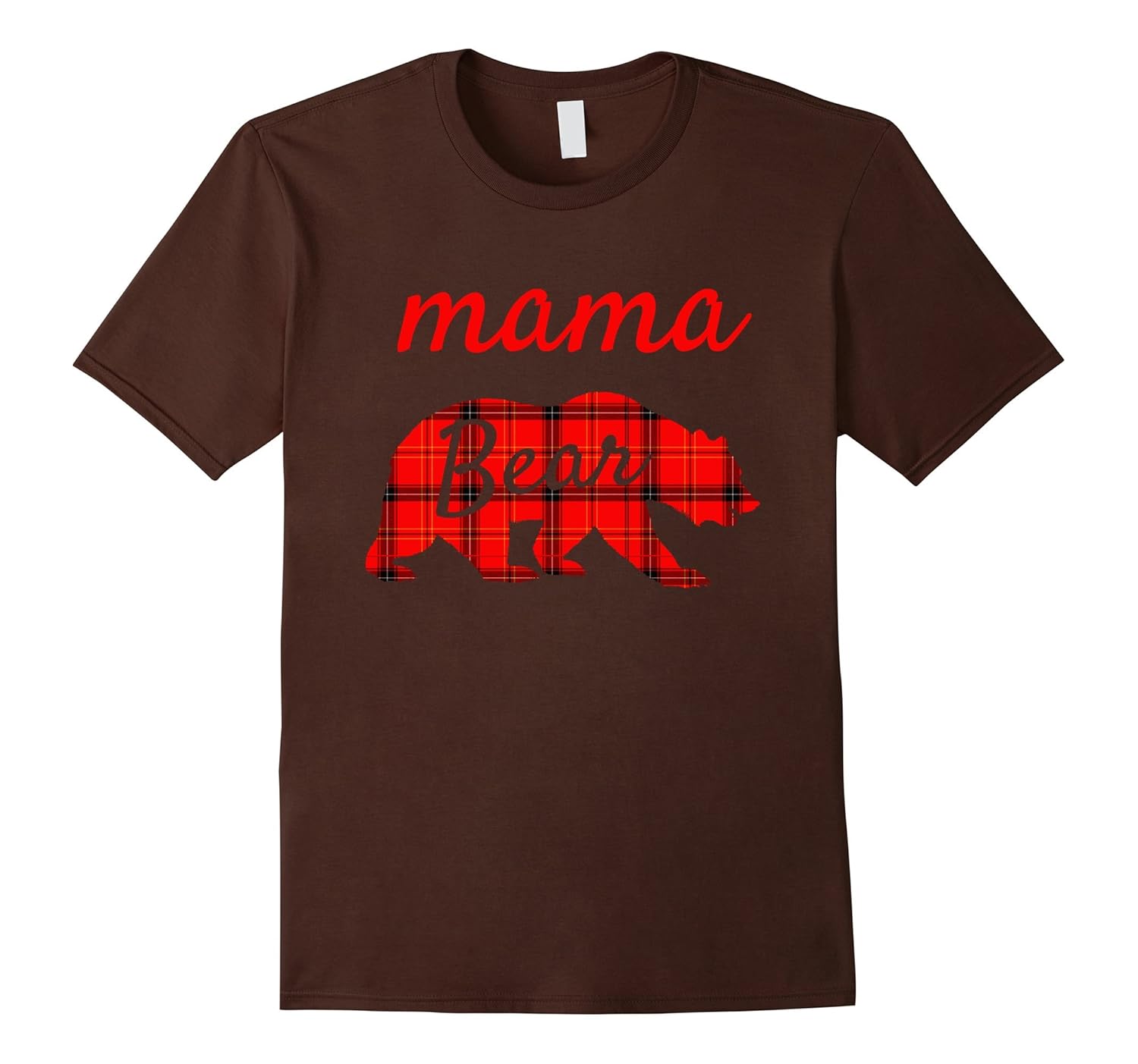 Mama Bear Christmas Shirt Red Plaid Mama Bear Shirt Women-ANZ