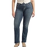 Silver Jeans Co. Womens Plus Size Avery-Denim High Rise Curvy Fit Slim Bootcut Jeans