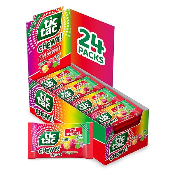 TIC TAC CHEWY! FRUIT ADVENTURE CANDY, BULK 24...