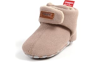 Unisex-Baby Fleece Booties Cozy Baby Bootie Socks Non Skid Gripper Bottom