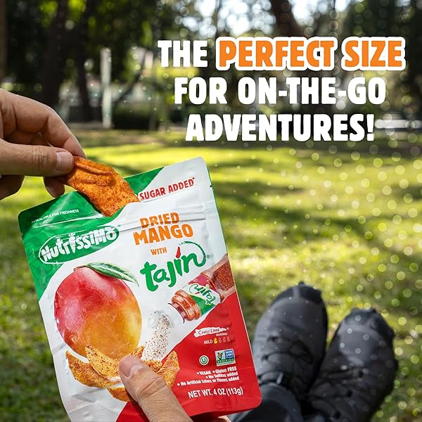 NUTRISSIMO DRIED MANGO WITH TAJIN, GLUTEN-FREE DRIED FRUIT SNACKS, 4OZ (PACK OF 1)
