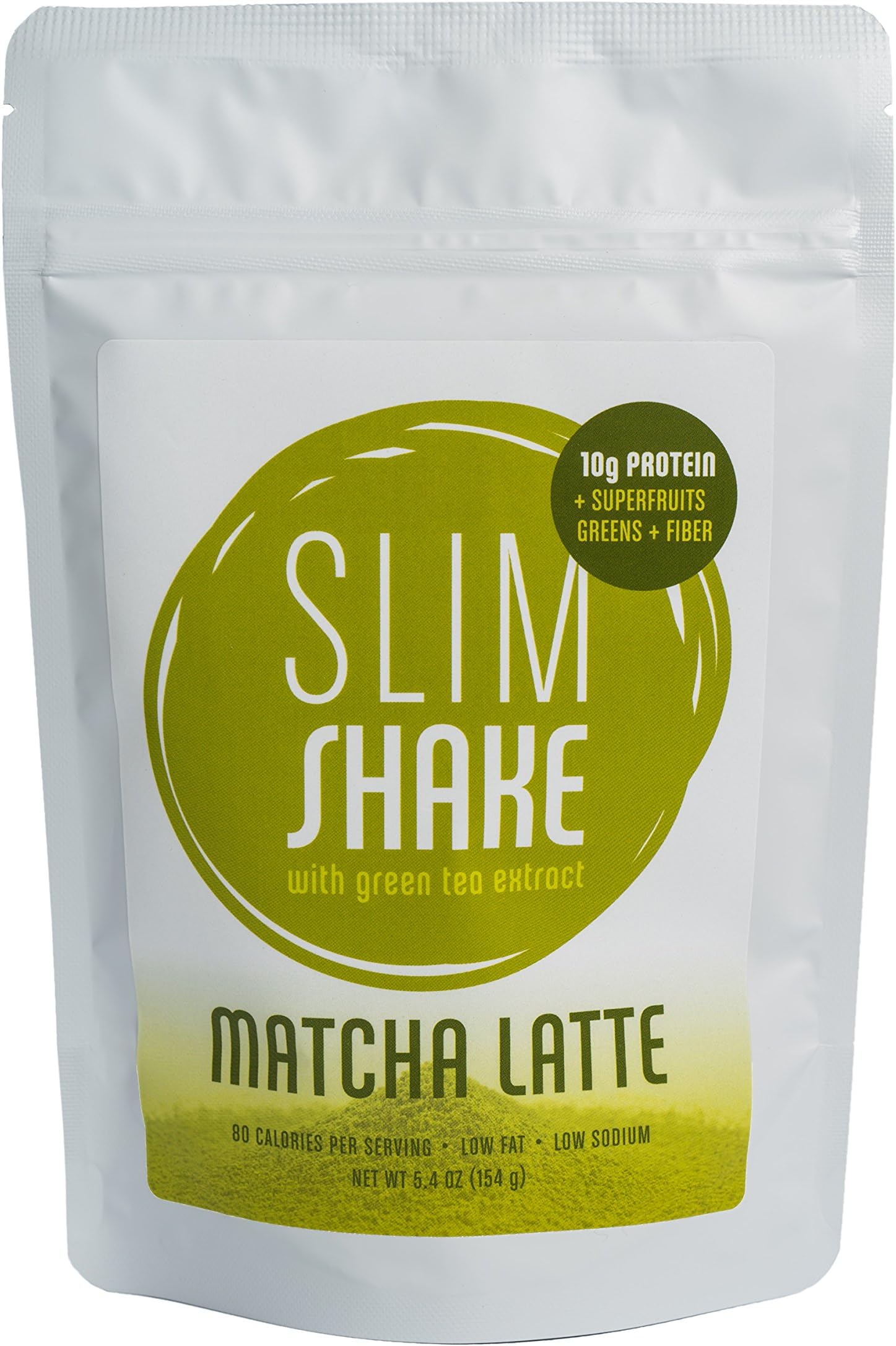 Slim Shake, Proteins (10g) + Superfruits + Greens + Fiber, Drink Mix Powder (Matcha Latte)
