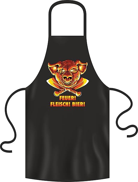 Apron Feuer Fleisch Bier Amazon Co Uk Kitchen Home