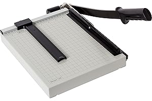 Dahle 12e Vantage Paper Trimmer, 12" Cut Length, 15 Sheet, Automatic Clamp, Adjustable Guide, Metal Base with 1/2" Gridlines, Guillotine Paper Cutter