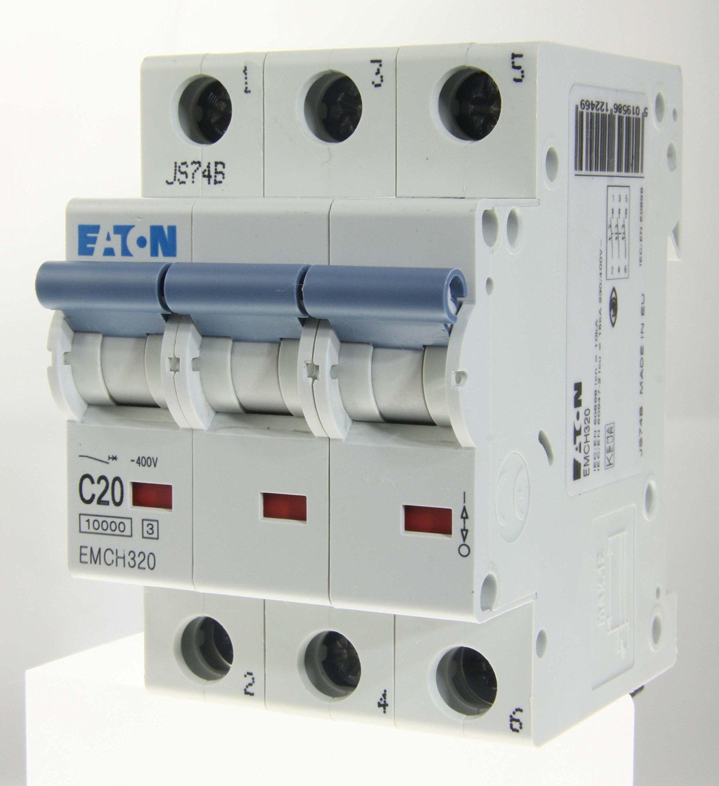 Eaton 20 AMP Type C 10 KA MCB Circuit Breaker Triple 3 Pole 400V EMCH320 AL82F