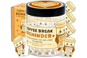 DEARSHINE Emotional Support Coffee – Funny Coffee Gifts For Men, Women - 60 Positive Coffees Daily Affirmation Cards Jar – Inspirational Gifts for Women - Self Care Gift for Coworkers, Teens, Friends, Boss