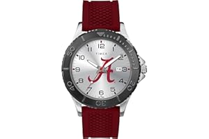 Timex Tribute Men's Collegiate Gamer 42mm Watch – Alabama Crimson Tide with Crimson Silicone Strap