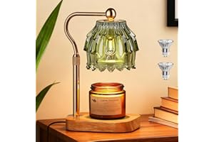 ETERFUN Candle Warmer Lamp with Timer Dimmer - Christmas Birthday Gift for Women Mom, Electric Wax Melter Warmer Adjustable Height for Jar Candles Housing Warming Home Decor