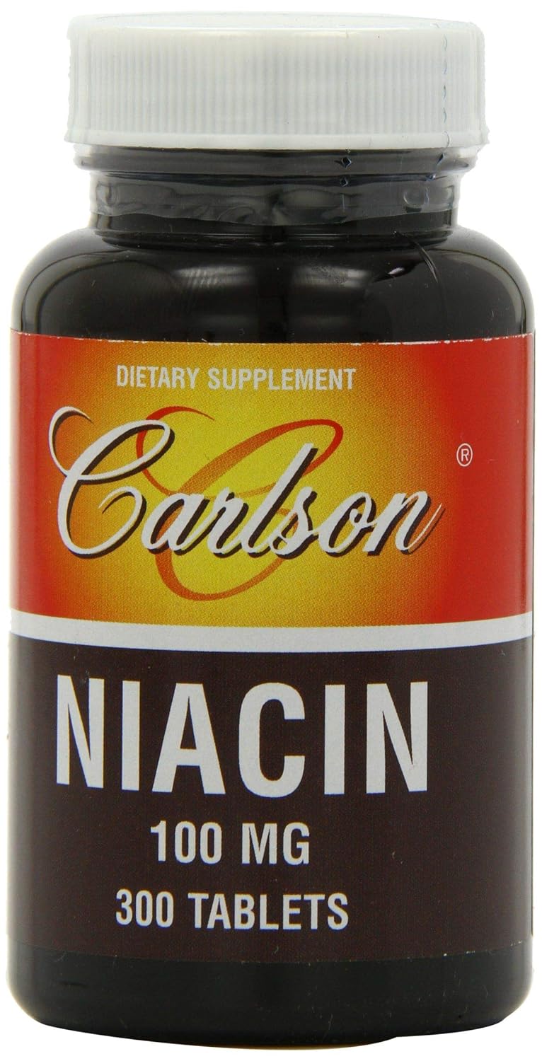Carlson labs niacin, 100mg, 100 tablets (088395027710)