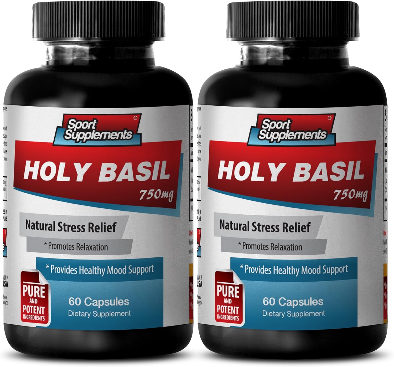 Calm Down Pills for Dogs HOLY Basil Extract 750Mg for Natural Stress Relief Holy