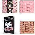 Dog Treat Molds - Paw and Bone Silicone Dog Treat Molds, Large Sized, with Healthy Recipe Booklet, For Puppy Treats, Cookies,