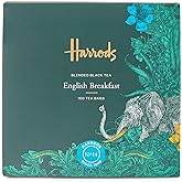 Harrods of London England English Breakfast Tea 100 Tea Bags