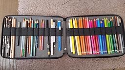 Amazon.com: Canvas Pencil Case Holds 120-Black: Home & Kitchen