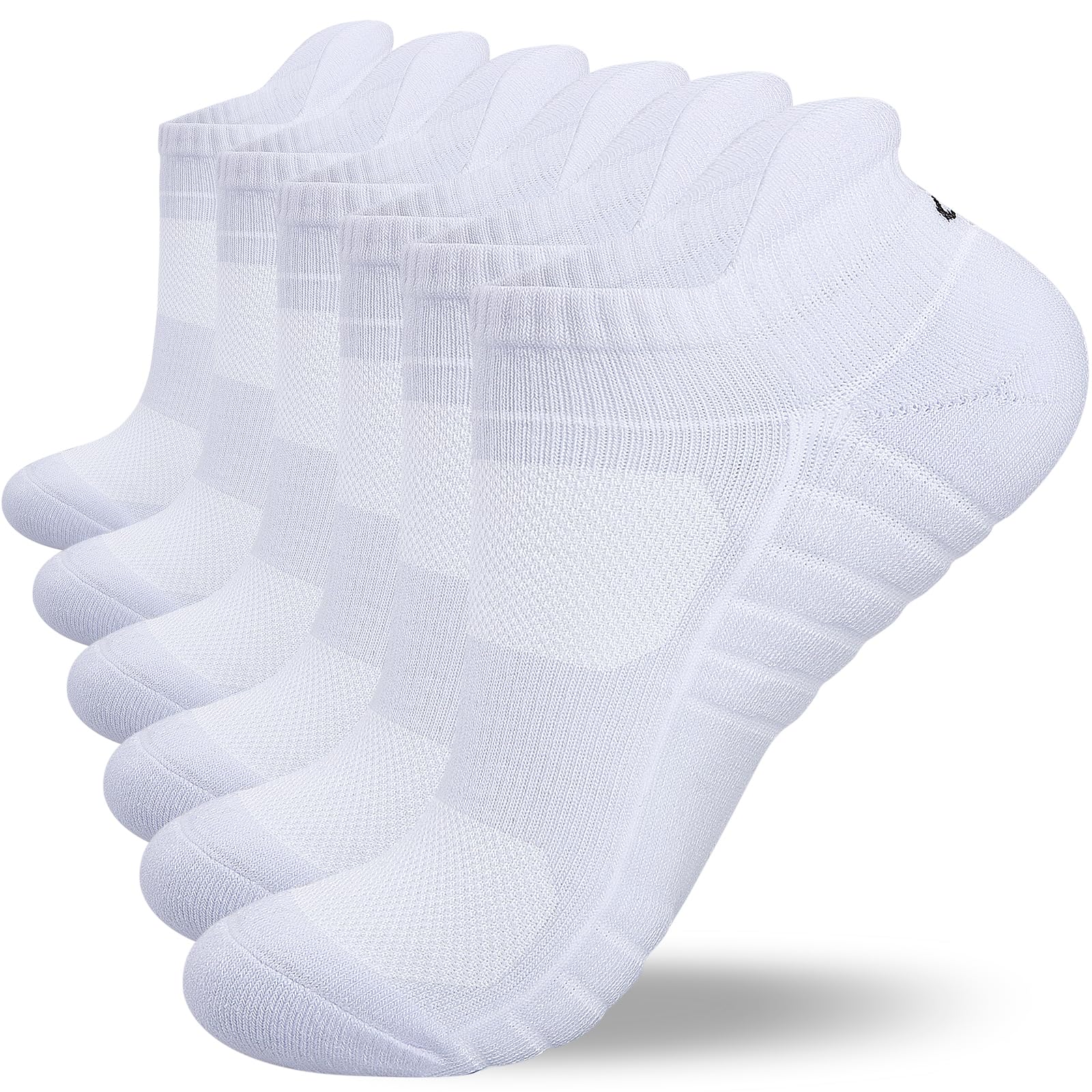 Lapulas Ankle Socks Thick Cushioned Trainer Mens Sports Cotton Running Women Low Cut Breathable Athletic Sock (6 Pairs) — image 1