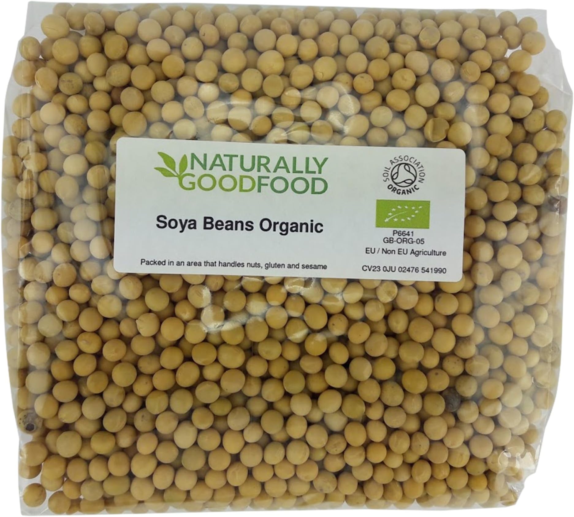 Organic Soya Beans 5kg - Free Delivery