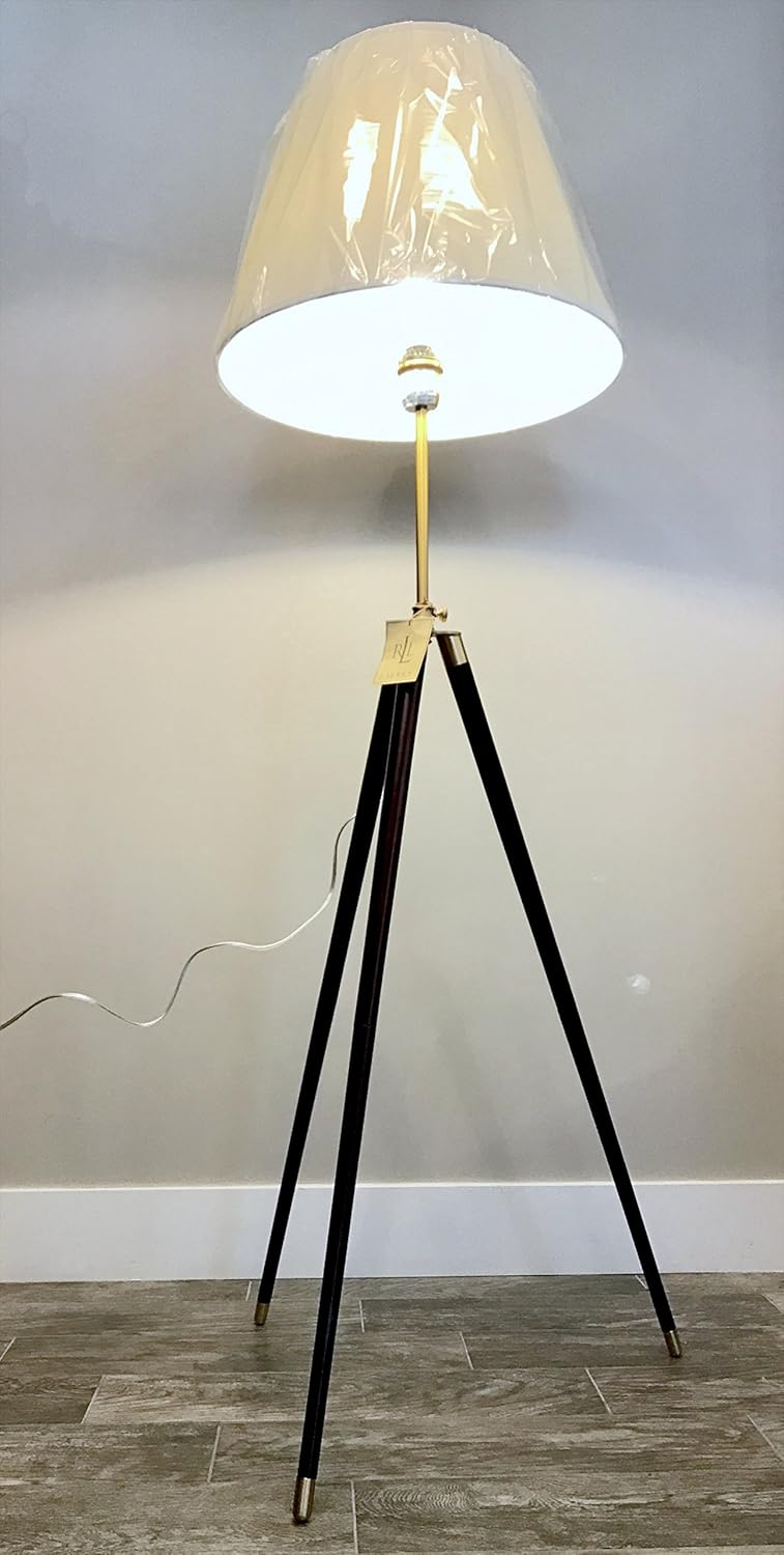 ralph lauren brass floor lamp