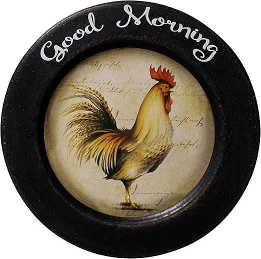 Amazon Com Cvhomedeco Rooster Decorative Plate Country