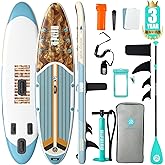 Niphean Inflatable Stand Up Paddle Board with SUP Accessories, Anti-Slip EVA Deck, 10’6’’ Inflatable Paddle Boards for Adults & Youth of All Skill Levels