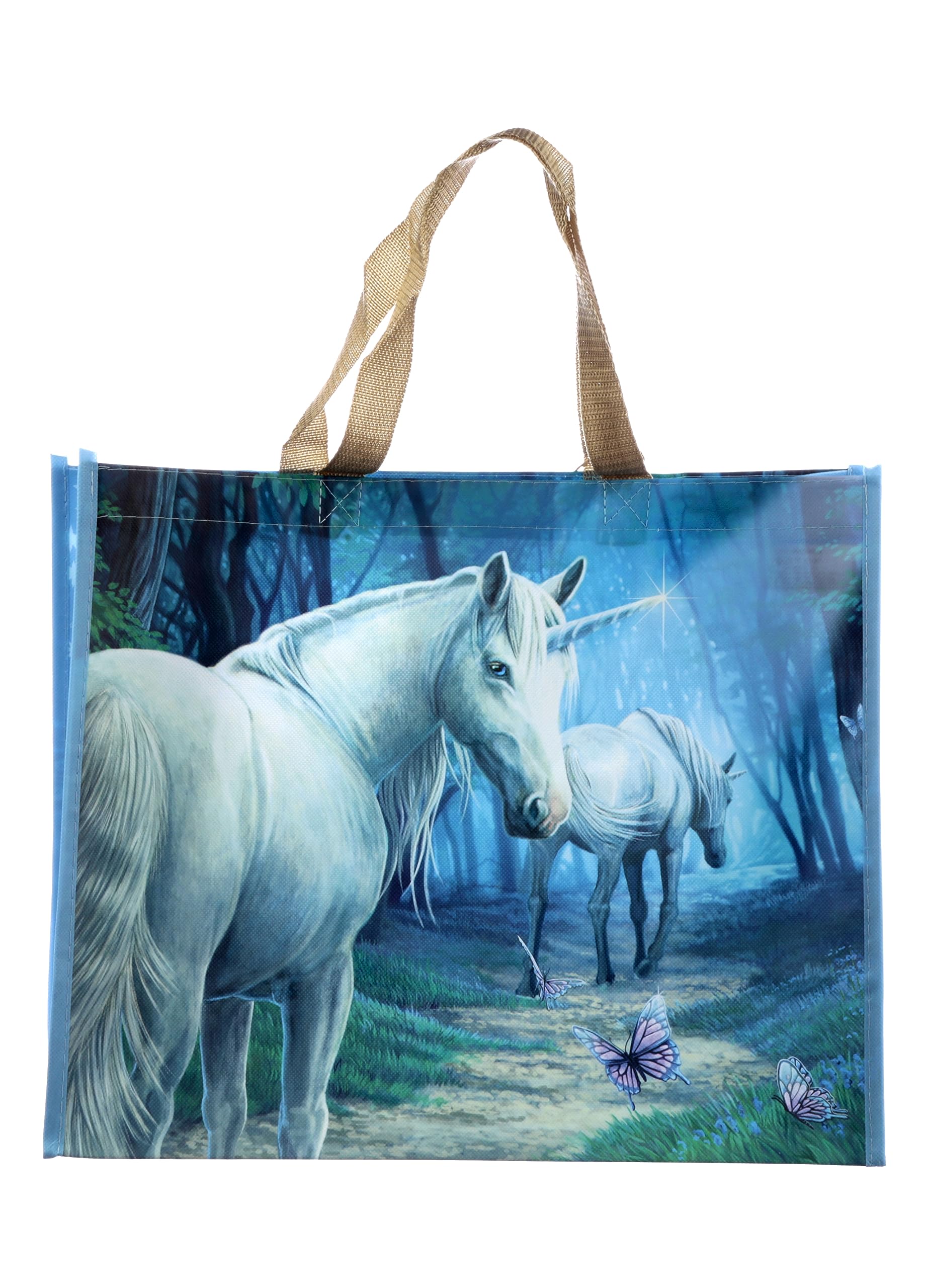 Puckator Lisa Parker The Journey Home Unicorn Reusable Shopping Bag - Big Foldaway Shoulder Bags - Handbags for Women - Canvas Tote Bags for Women - Hand Bag - Large Ladies Bags - Aesthetic Stuff