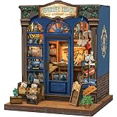 Fsolis Book Nook Kit, DIY Miniature House Kit for Adults | Booknook Bookstore Bookshelf 3D Wooden Puzzles Gifts for Women Teenagers (Journey Trace Bookshop)