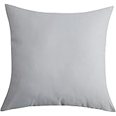 TangDepot Handmade Decorative Solid 100% Cotton Canvas Throw Pillow Covers/Pillow Shams, (20"x20", Gray Stone)