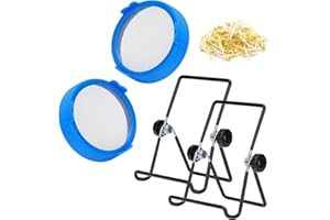 Lulonpon Sprouting Lids Growing Kit, Screen Sprout Lids with Stand, Sprouting jar kit for Sprouting, Sprouting Bean Seeds, Sprouting Kit