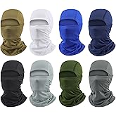 8 Packs Ski Mask Sun UV Protection Hood Breathable, Balaclava Face Mask for Men Women - Motorcycle Fish