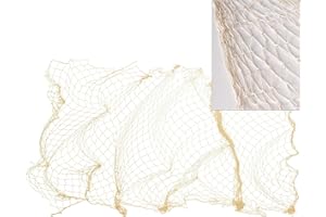 AMSCAN Natural Decorative Fish Net (6'x8') 1 Count - Eco-Friendly, Rustic, Coastal Decor Accent - Ideal for Nautical Theme Parties, Home & Wedding Decor
