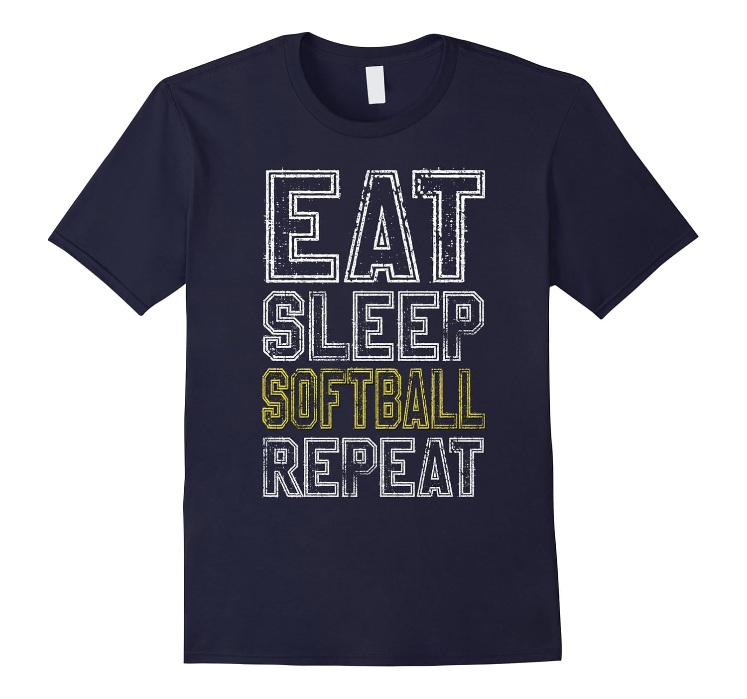 Eat Sleep Softball Repeat T-Shirt-Rose