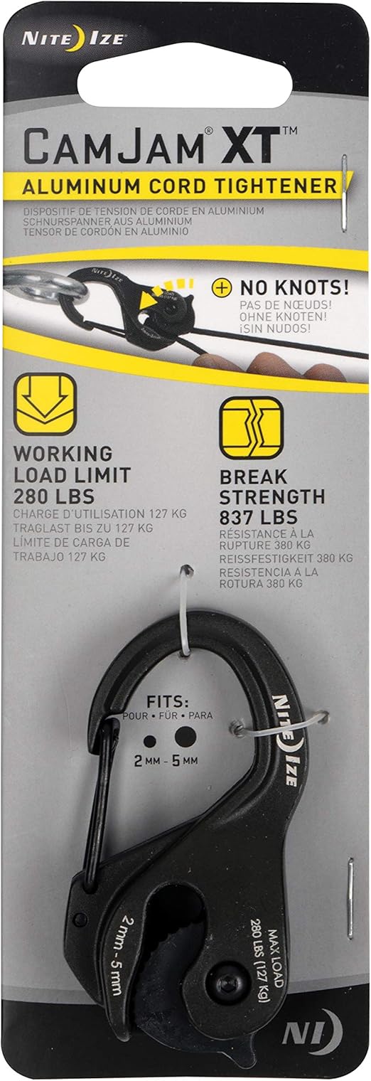 Nite Ize CamJam XT Aluminum Cord Tightener, Versatile Tie Down Cam