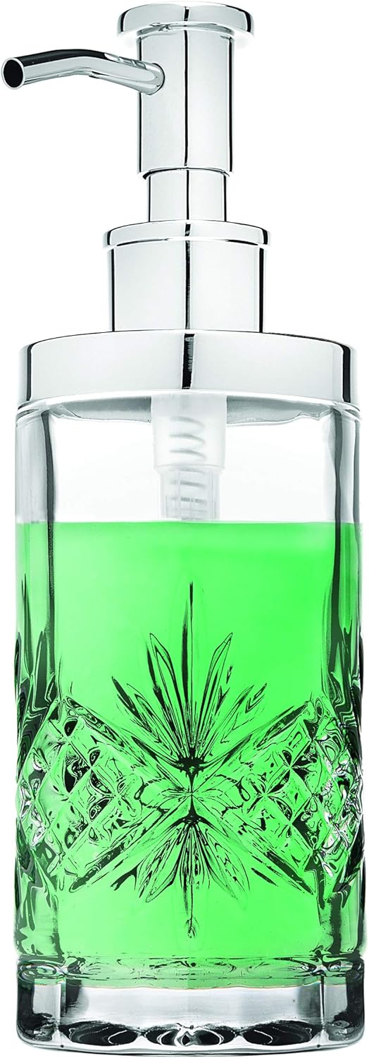 Godinger Lotion and Soap Dispenser Pump Bathroom Vanity - Dublin Crystal Collection: Home & Kitchen