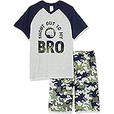 The Children's Place boys Short Sleeve Top and Shorts,2 Piece Pajama Set