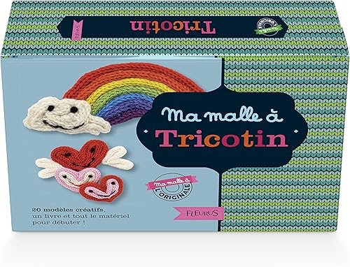 Download Ma malle à tricotin : Contient : 1 livre de modèles, 1 aiguille à laine, 5 pelotes de laine, 1 tricotin en bois et son aiguille PDF