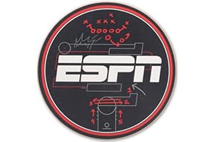 OPEN ROAD BRANDS ESPN Playbook Round Wood Wall Decor - Large ESPN Sign for Man Cave, Bar or Game Room